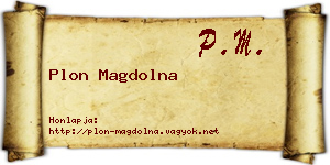 Plon Magdolna névjegykártya